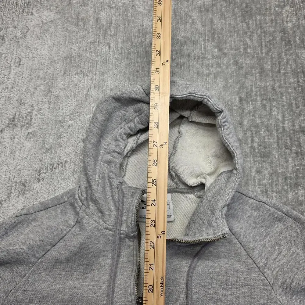 Adidas Hoodie Mens Small‎ Gray Full Zip Trefoil Logo Sweatshirt BQ3090 Classic